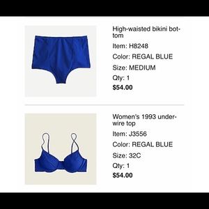 J Crew High Waisted Bikini & 1993 Underwire Top